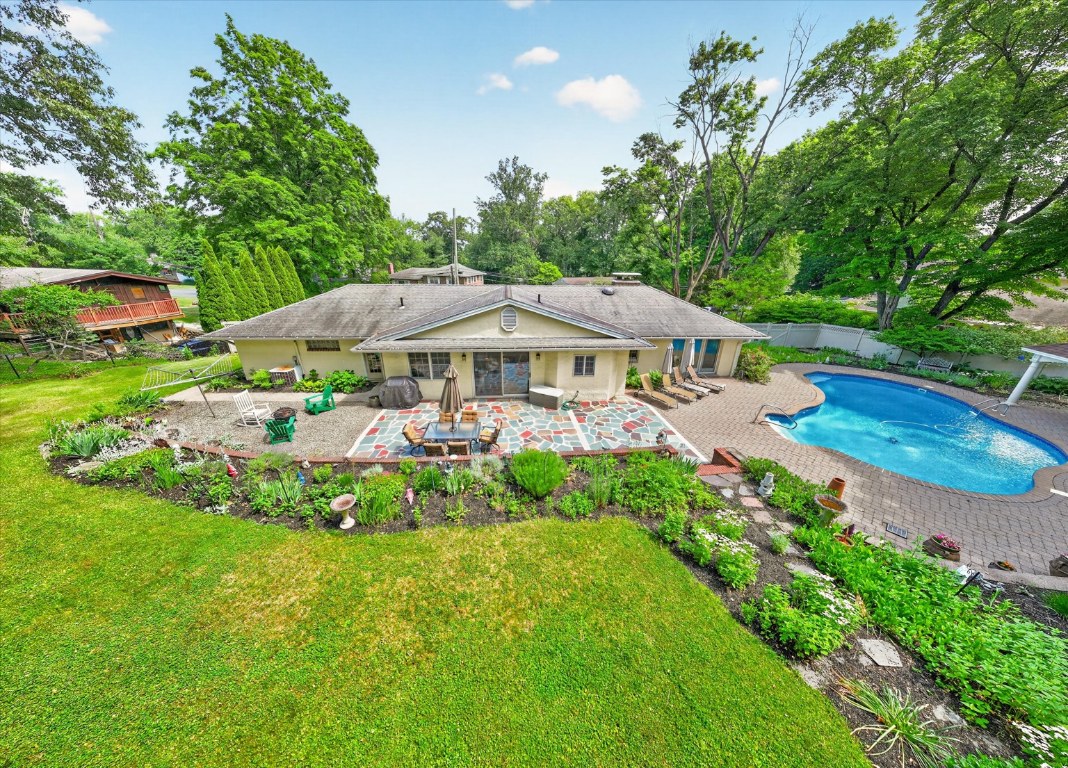 A Pearl River backyard with a pool